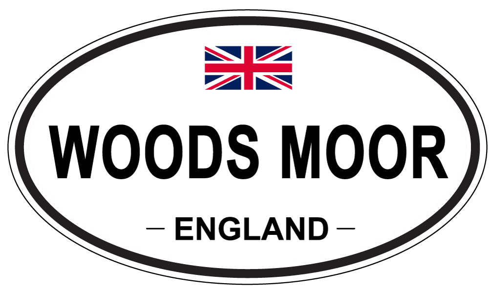 WOODS MOOR, ENGLAND - Oval Sticker