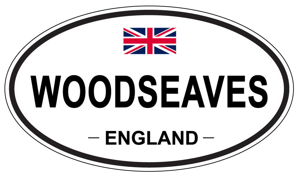 WOODSEAVES, ENGLAND - Oval Sticker
