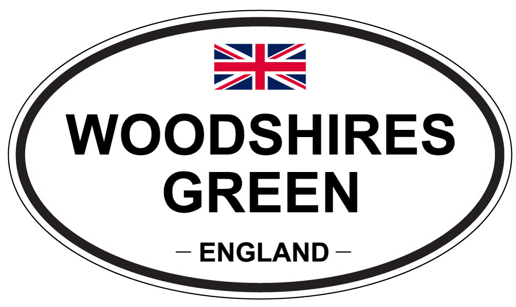 WOODSHIRES GREEN, ENGLAND - Oval Sticker