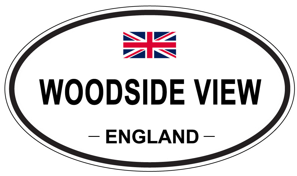 WOODSIDE VIEW, ENGLAND - Oval Sticker