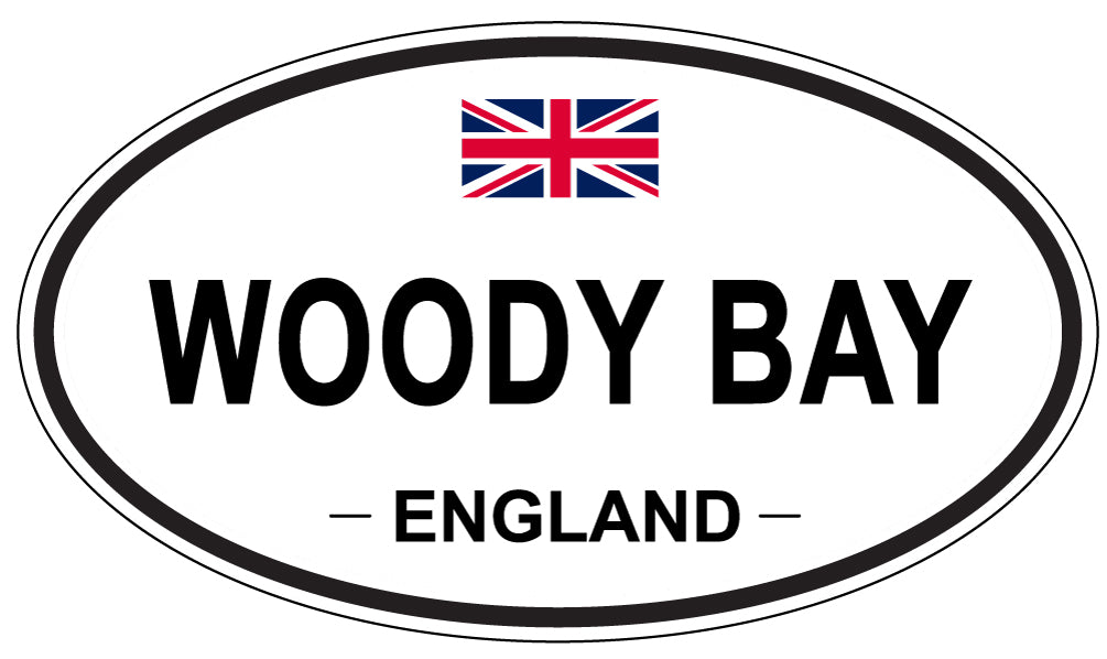 WOODY BAY, ENGLAND - Oval Sticker