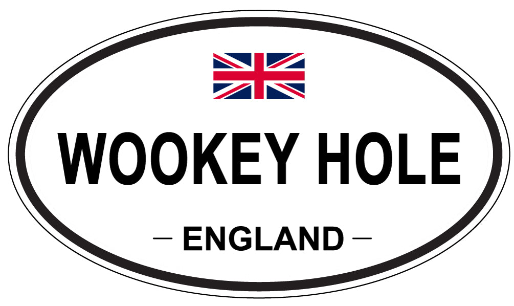 WOOKEY HOLE, ENGLAND - Oval Sticker