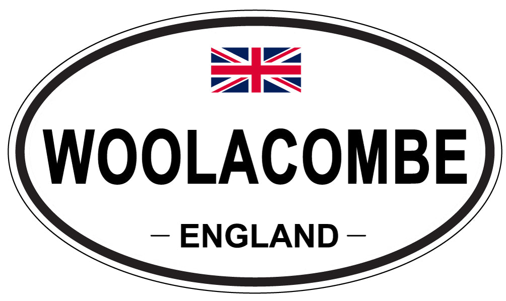 WOOLACOMBE, ENGLAND - Oval Sticker