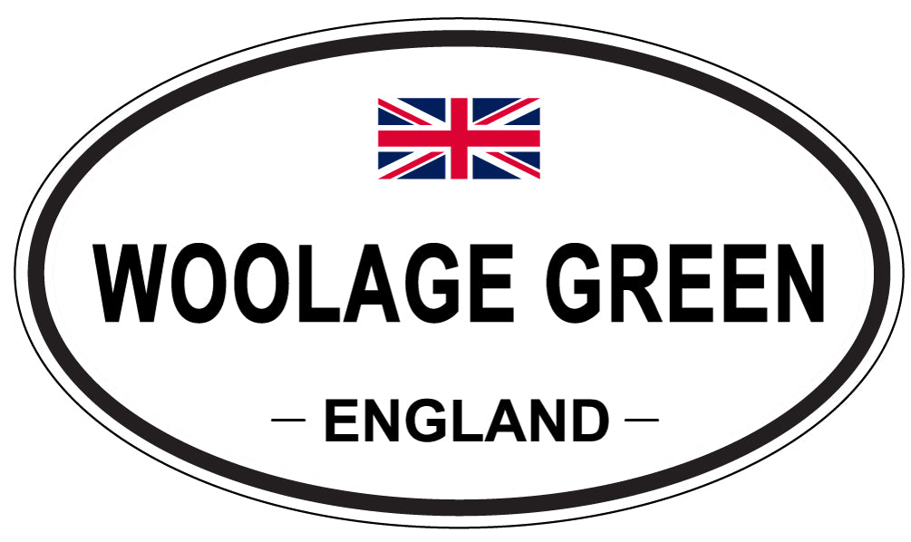 WOOLAGE GREEN, ENGLAND - Oval Sticker