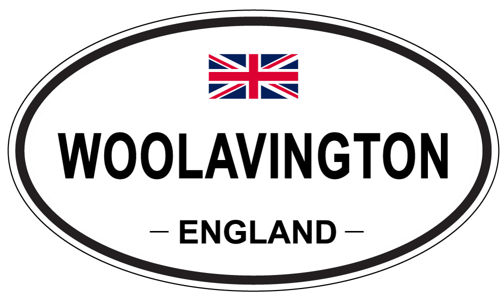 WOOLAVINGTON, ENGLAND - Oval Sticker