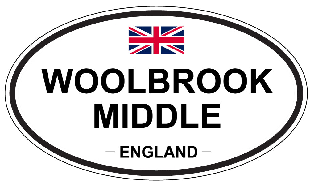 WOOLBROOK MIDDLE, ENGLAND - Oval Sticker