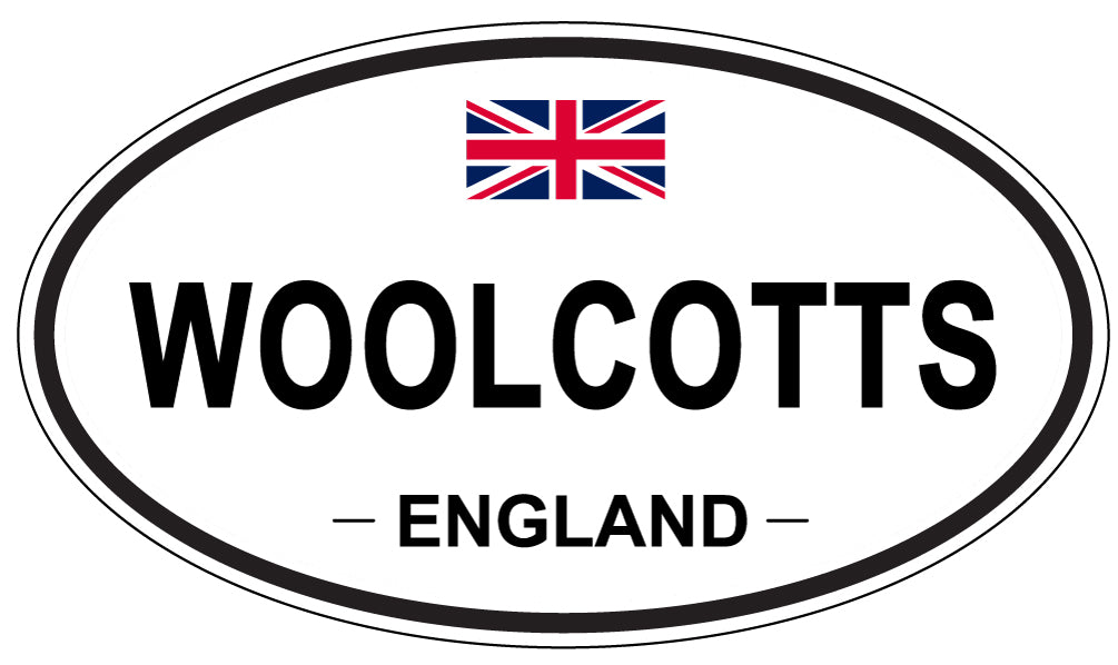 WOOLCOTTS, ENGLAND - Oval Sticker