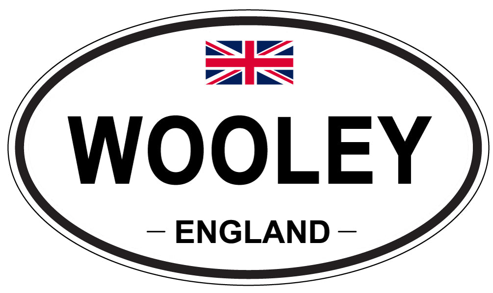 WOOLEY, ENGLAND - Oval Sticker
