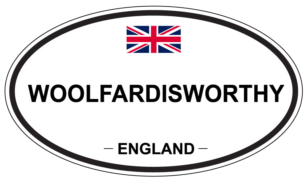 WOOLFARDISWORTHY, ENGLAND - Oval Sticker
