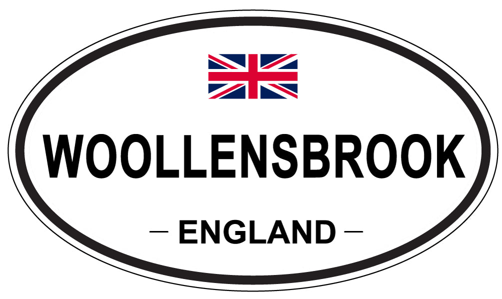WOOLLENSBROOK, ENGLAND - Oval Sticker