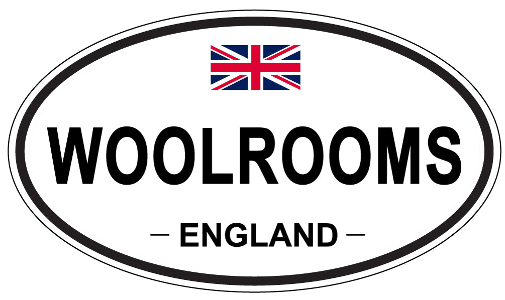 WOOLROOMS, England - Oval Magnet
