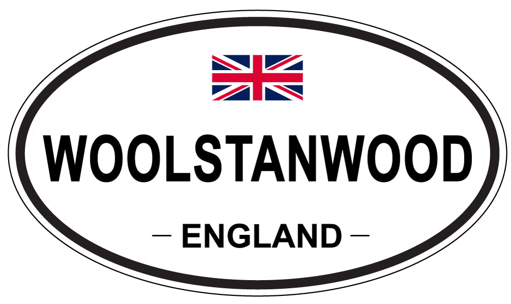 WOOLSTANWOOD, ENGLAND - Oval Sticker