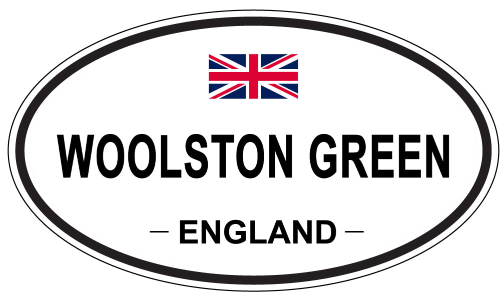 WOOLSTON GREEN, ENGLAND - Oval Sticker