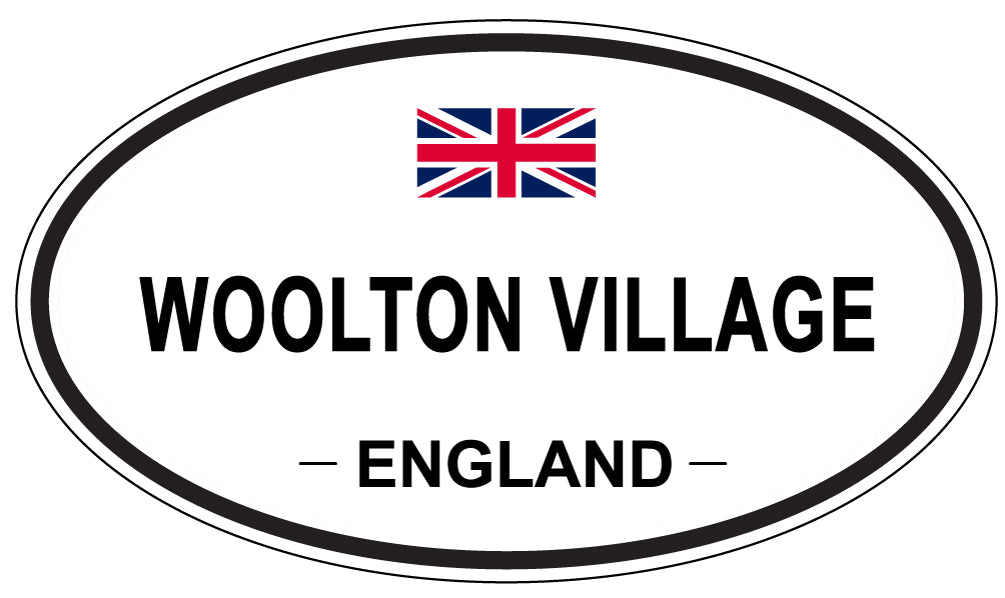 WOOLTON VILLAGE, England - Oval Magnet