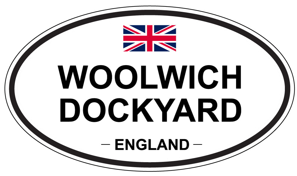 WOOLWICH DOCKYARD, ENGLAND - Oval Sticker