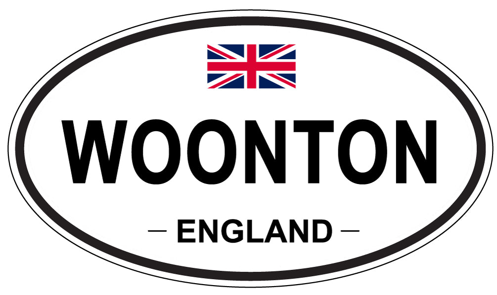 WOONTON, ENGLAND - Oval Sticker