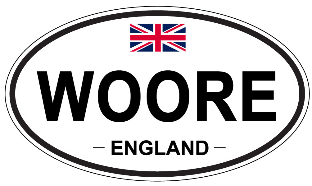 WOORE, ENGLAND - Oval Sticker