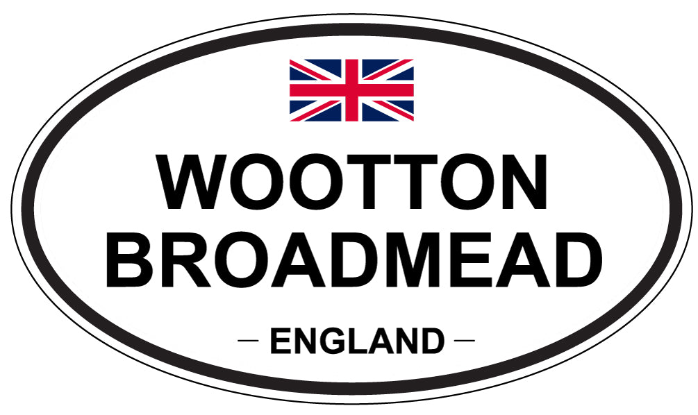 WOOTTON BROADMEAD, ENGLAND - Oval Sticker