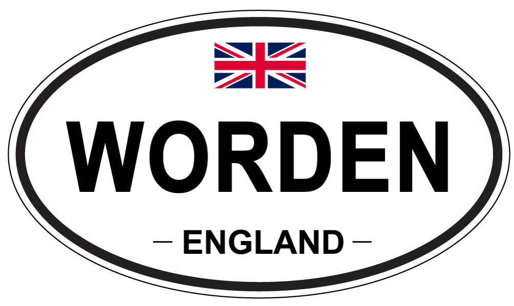 WORDEN, ENGLAND - Oval Sticker