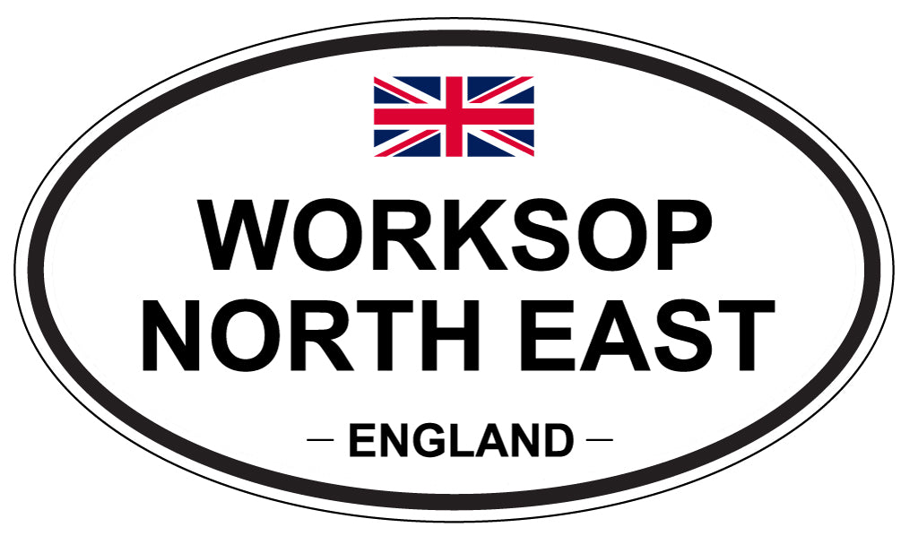 WORKSOP NORTH EAST, ENGLAND - Oval Sticker