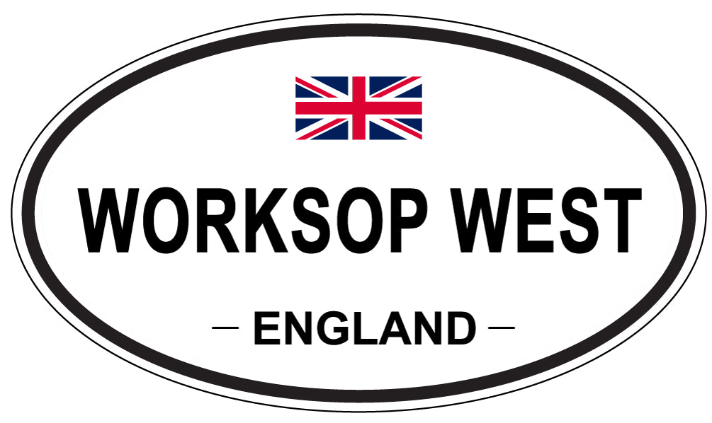 WORKSOP WEST, ENGLAND - Oval Sticker