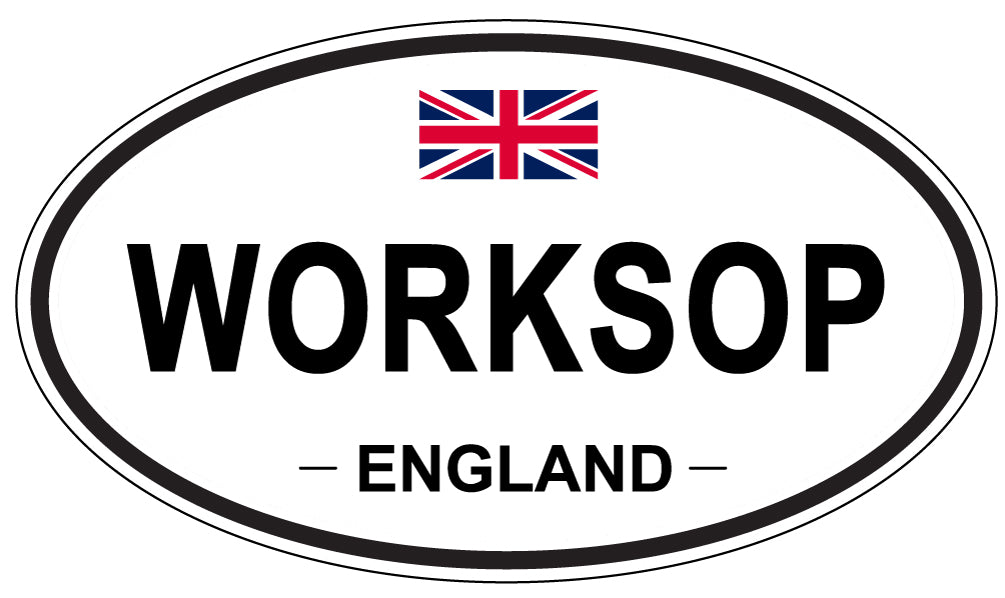 WORKSOP, ENGLAND - Oval Sticker