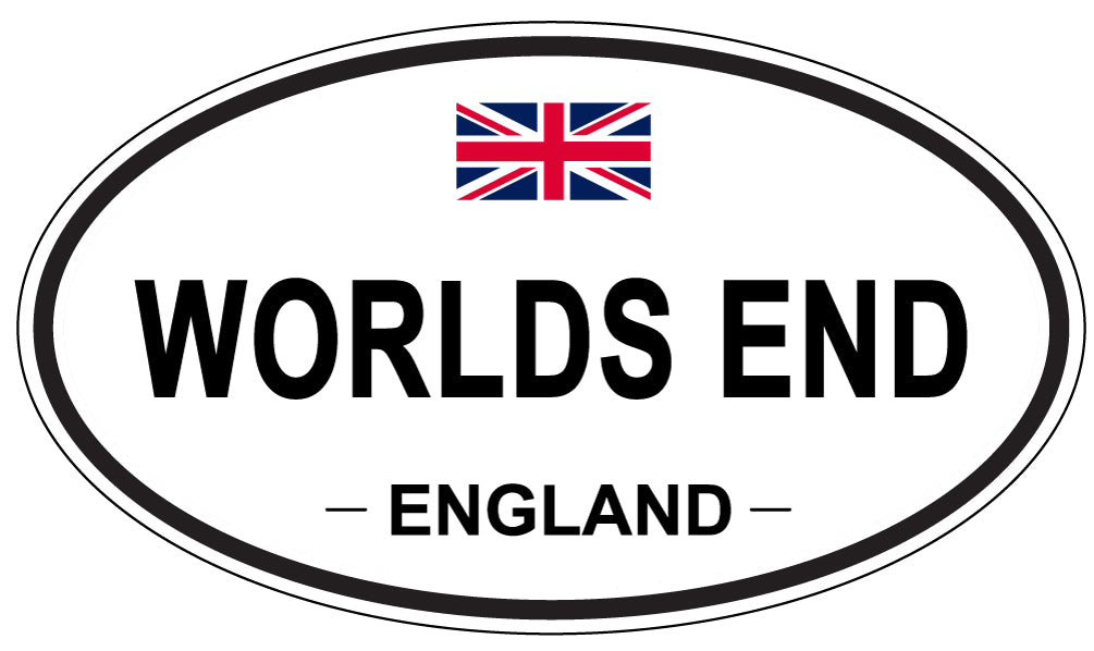 WORLDS END, England - Oval Magnet