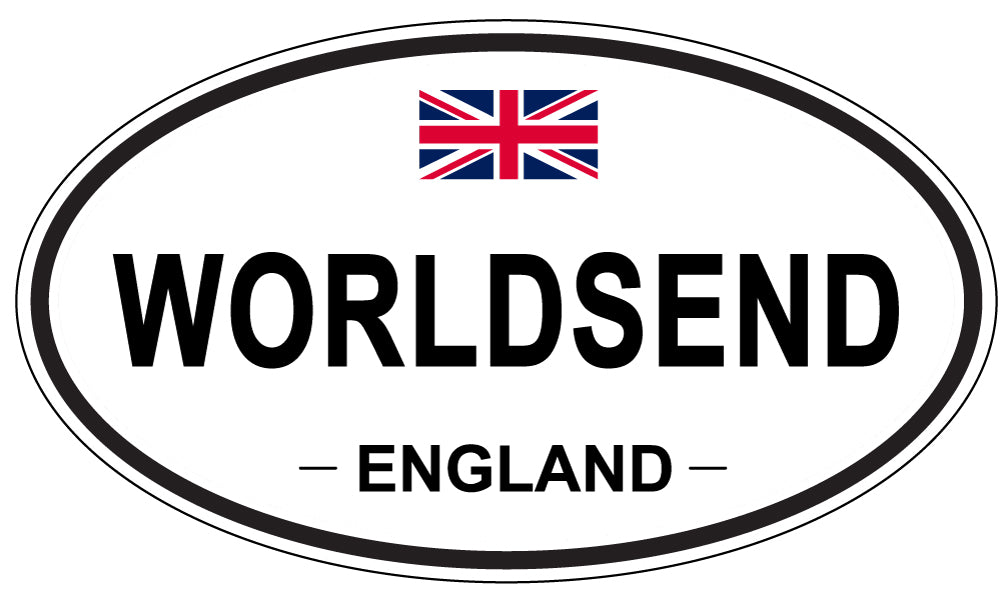 WORLDSEND, ENGLAND - Oval Sticker