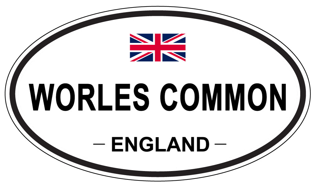 WORLES COMMON, ENGLAND - Oval Sticker