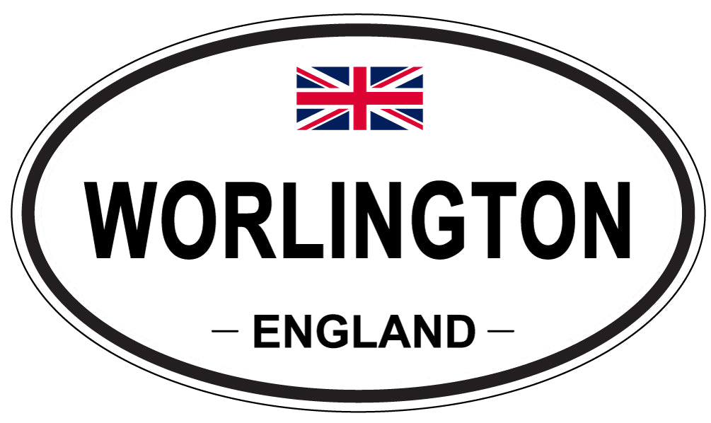 WORLINGTON, ENGLAND - Oval Sticker