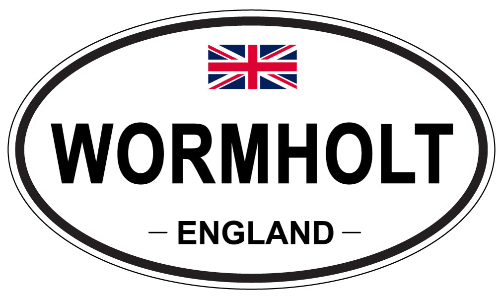 WORMHOLT, ENGLAND - Oval Sticker