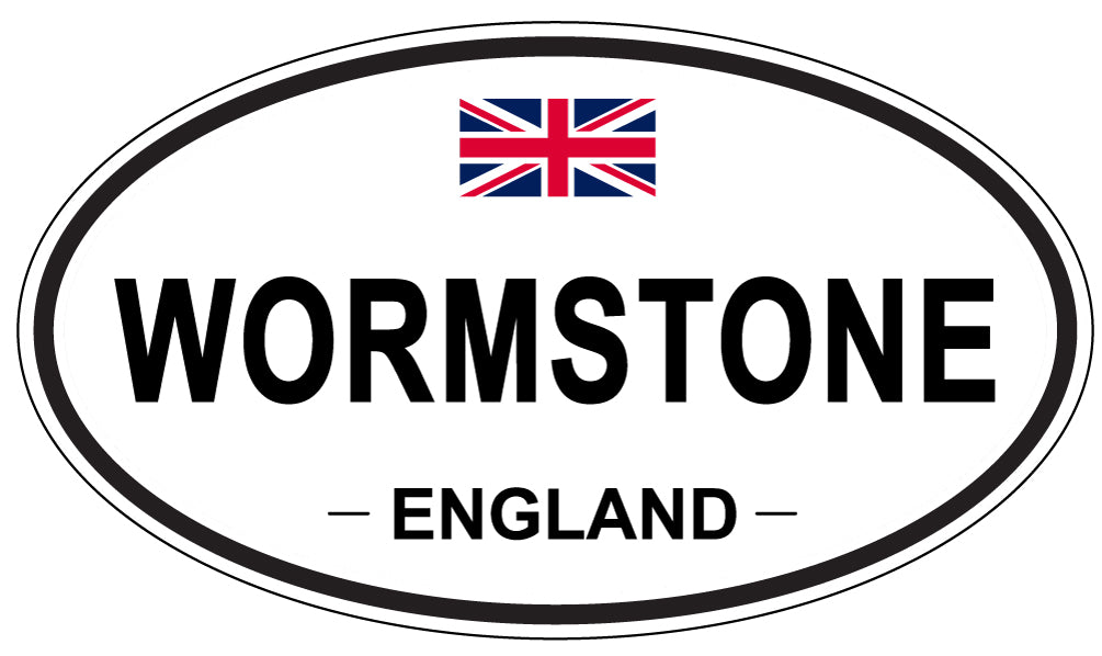 WORMSTONE, ENGLAND - Oval Sticker