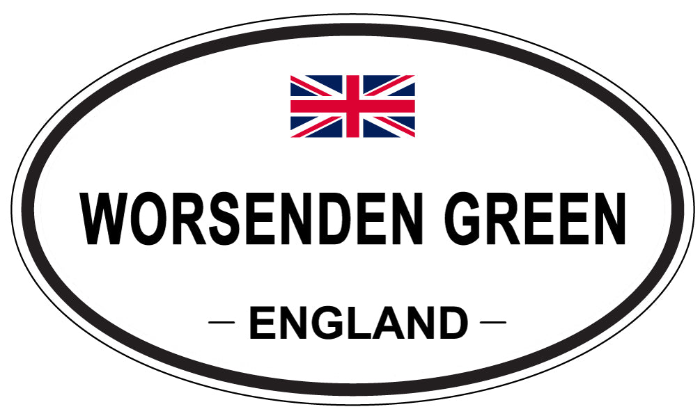 WORSENDEN GREEN, ENGLAND - Oval Sticker