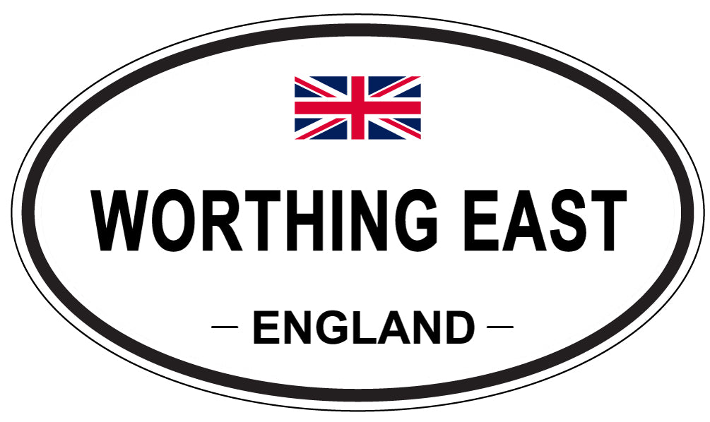 WORTHING EAST, England - Oval Magnet