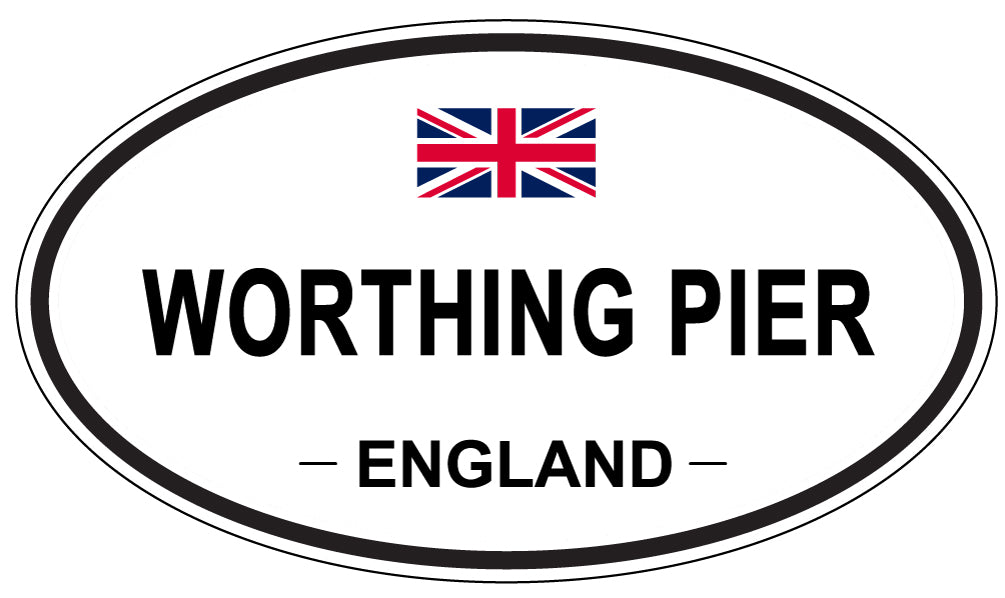 WORTHING PIER, England - Oval Magnet