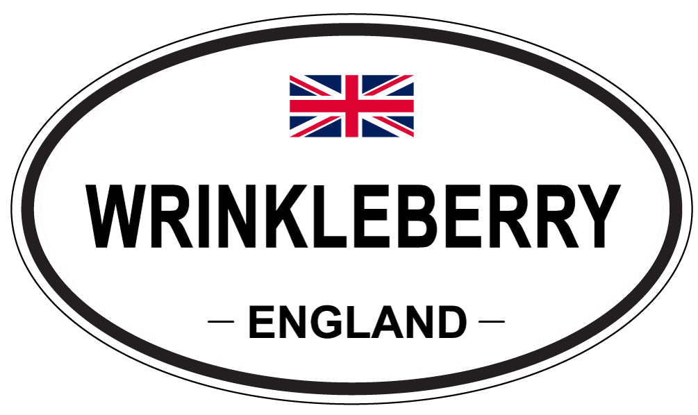 WRINKLEBERRY, England - Oval Magnet
