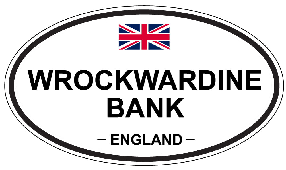 WROCKWARDINE BANK, England - Oval Magnet