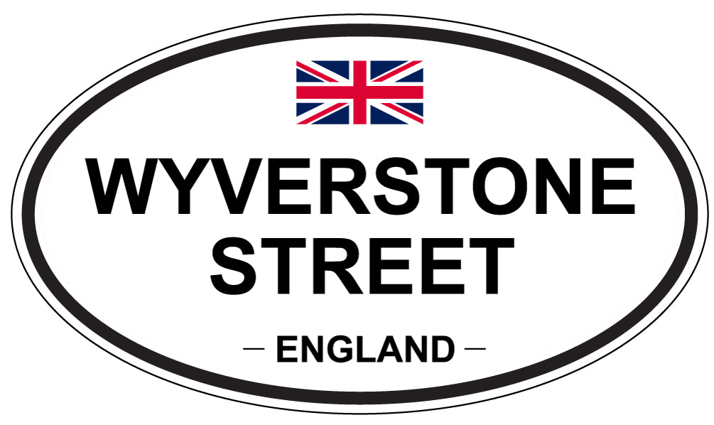 WYVERSTONE STREET, England - Oval Magnet