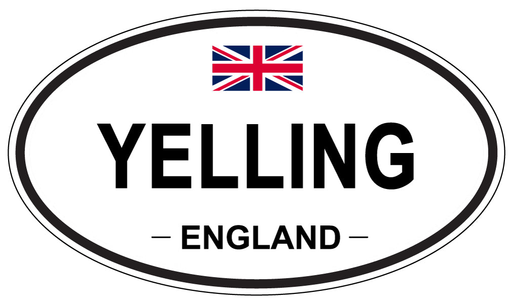 YELLING, England - Oval Magnet