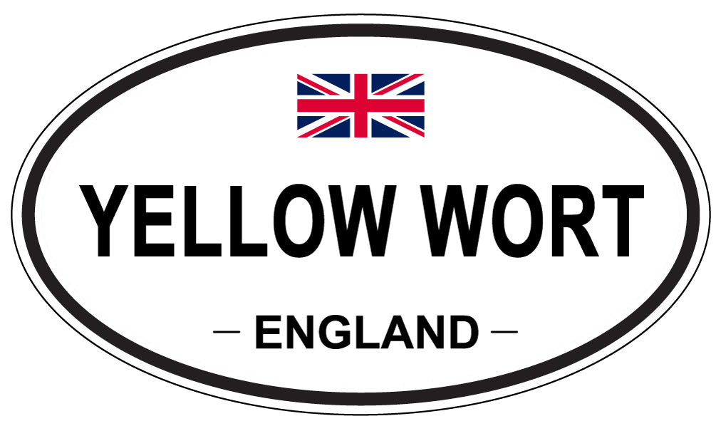 YELLOW WORT, England - Oval Magnet