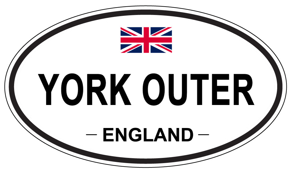 YORK OUTER, England - Oval Magnet