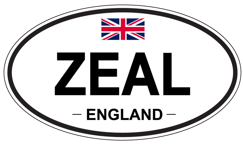 ZEAL, England - Oval Magnet