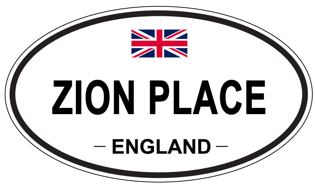ZION PLACE, England - Oval Magnet