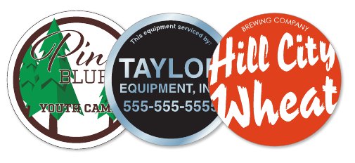 Kwik-Ship Circle Decals — Screen Printed