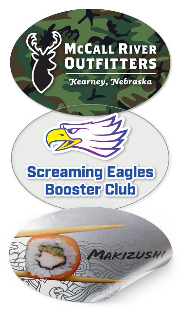 Kwik-Ship Oval Decals — Digitally Printed