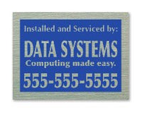 Gold Polyester and Brushed Chrome Polyester Identification Decals example 8