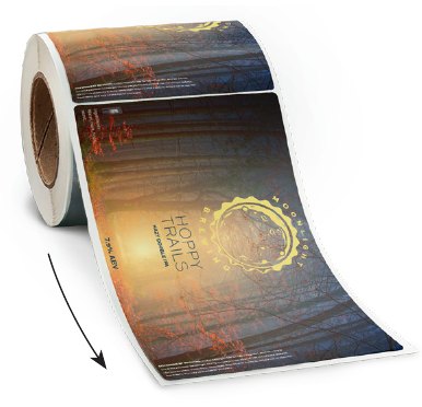 Roll of printed product labels