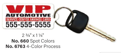 4-Color Process Key Tags example 2