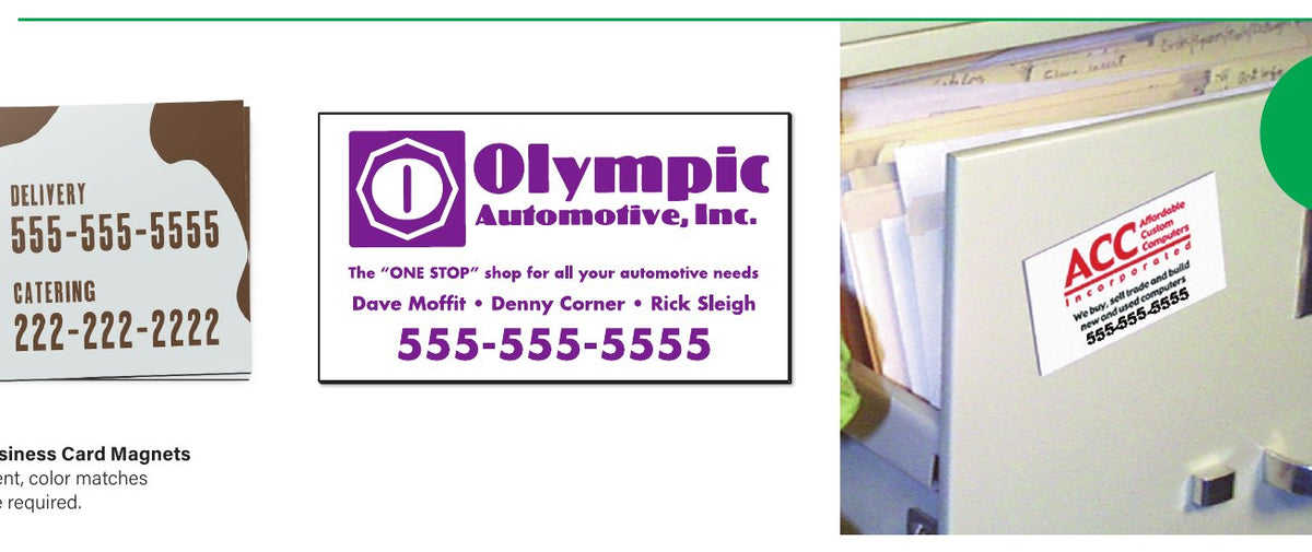 Spot Color Business Card Magnets