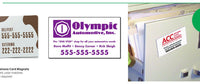 Spot Color Business Card Magnets